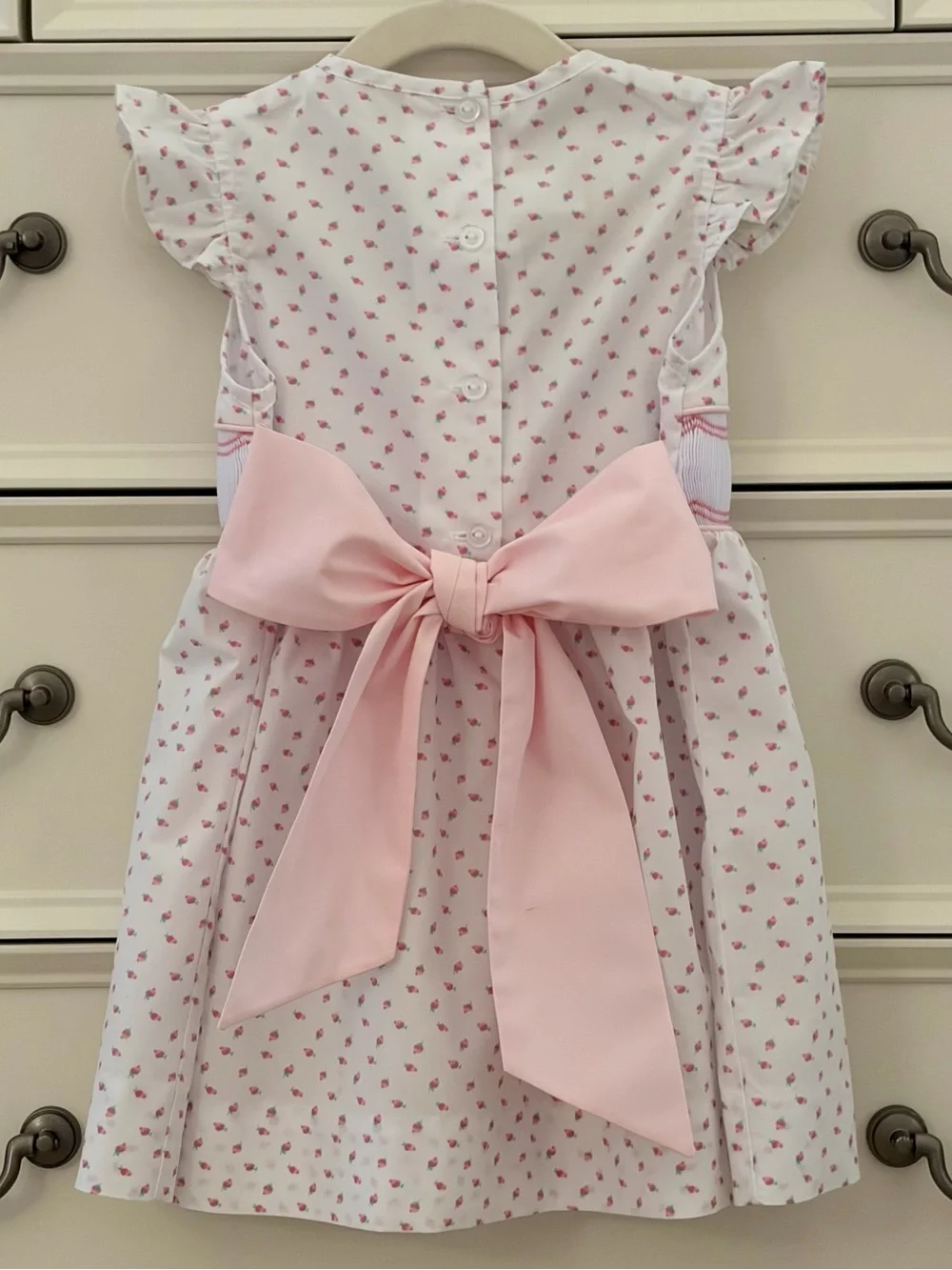 EUC The Beaufort Bonnet Company Port Royal Rosebud Smocked Dress Size 4T